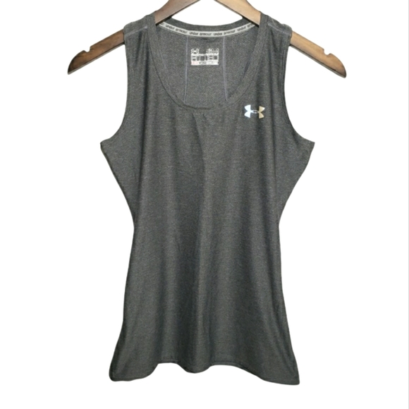 Under Armour Heatgear Fitted Gray Tank Top Women's Size Small - Picture 1 of 6